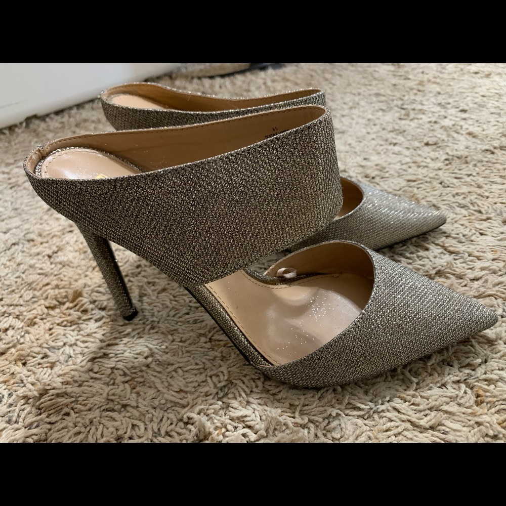 Express Gold Heels